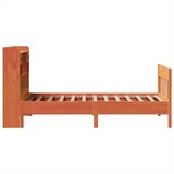 vidaXL Posteljni okvir brez vzmetnice voščeno rjav 90x190 cm borovina | Shoptok.si