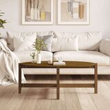 vidaXL Klubska mizica medeno rjava 118x63x45 trdna borovina | Shoptok.si