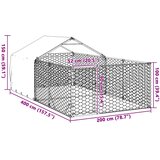  Vanjska kućica za pse sa stazom 4x2x1,5 m pocinčani čelik | Eponuda.com
