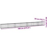  Gabionska košara s poklopcem 700x50x50 cm od pocinčanog željeza | shoptok.hr