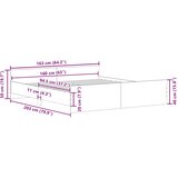  Okvir kreveta uzglavlje i podnožje crni 160x200 cm | shoptok.hr