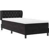  s opruga kutije s uzglavljem Crna 90 x 190 cm Baršun | shoptok.hr
