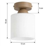 Brilagi LED plafonsko svetlo RETRO GLASS 1xE27/60W/230V prečnik 10 cm bež/bela | Eponuda.com