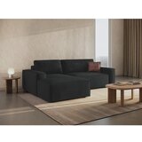 Micadoni Crna sklopiva kutna garnitura od bouclé tkanine (s lijevim kutom) Jodie – Home | shoptok.hr