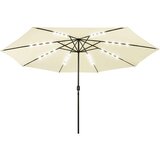  Vrtni suncobran s LED svjetlima 400 cm boja pijeska | Eponuda.com