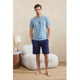Trendyol muški set pidžama Tmnss26Pt00059, plava-plava Cene
