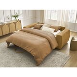 Bobochic Paris Gorčično rumena sedežna garnitura za spanje/raztegljiva iz šenilje 220 cm Hugo – | Shoptok.si