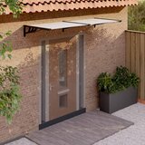 Maison Chic Nadstrešek - Senčniki za vrata črn in prozoren 239x90 cm polikarbonat, (22039852) | Shoptok.si