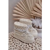 Boto FR1 Children's Snow Boots Insulated With Thick Fur Light Beige Nastira | Eponuda.ba