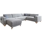 Miuform Svetlo siva raztegljiva/s prostorom za shranjevanje kotna sedežna garnitura (desni kot/v obliki črke "U") Classy Sophie – | Shoptok.si