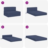  Preklopni madrac za sofu Plava 100 x 80 x 60 cm Tkanina | shoptok.hr