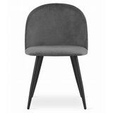  Set 2 BELLO stolice - tamno sivi baršun / crne noge | shoptok.hr