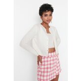 Trendyol Ecru Crop Soft Textured Blouse-Cardigan Knitwear Set | Eponuda.ba