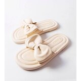 Gemre Beige Slides with Bow Lende | shoptok.hr