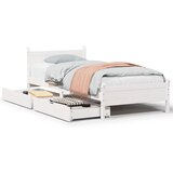 Maison Chic Postelja za odrasle - Posteljni Okvir brez vzmetnice bel 90x200 cm trdna borovina, (22082608) Cene