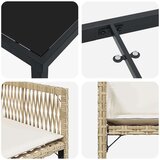 vidaXL Vrtni set za objed 5 pcs Bež poliratan | shoptok.hr