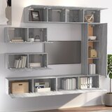  7-dijelni set TV ormarića sivog sonome konstruirano drvo | Eponuda.com