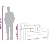  Dvosjed od tkanine siva 120 cm od umjetne kože | shoptok.hr