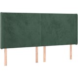  Uzglavlje tamnozeleno 163x16x118/128 cm baršunasto | shoptok.hr
