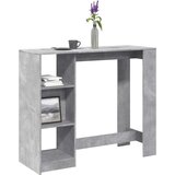 vidaXL Barski stol s policom boja betona 124x46x103,5 cm drveni Cijene