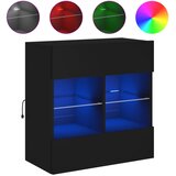  Zidni TV ormarić s LED svjetlima crni 58,5x30x60,5 cm | Eponuda.com
