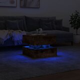 Ormarić za uzglavlje LED boja dimljenog hrasta 50x50x40 cm | shoptok.hr