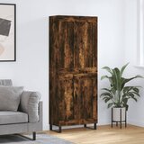 vidaXL Visoka komoda dimljeni hrast 69 5x34x180 cm konstruiranog drva | shoptok.hr