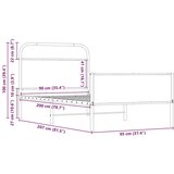 vidaXL Okvir kreveta bez madraca boja hrasta sonome 90 x 200 cm drveni | shoptok.hr