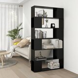 vidaXL Ormarić za knjige / sobna pregrada crni 100 x 24 x 188 cm Cijene