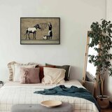  Slika - Banksy: Washing Zebra on Concrete (1 Part) Wide 90x60 U crnom drvenom okviru | shoptok.hr