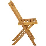  Sklopive Vrtne Stolice 4 pcs Prirodna 40 x 53 x 80 cm | shoptok.hr