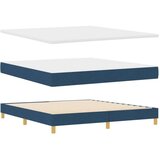 vidaXL Box Spring krevet s madracem plav i 180x200 cm tkanine | shoptok.hr