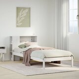 vidaXL Krevet s regalom z knjige bez madraca bijeli 100x200cm borovina Cijene