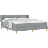 vidaXL Box Spring Postelja z Blazino v Svetlo Sivi, 180x200 cm, Tkanina Cene