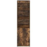 vidaXL Visoka omara dimljen hrast 50x35x180 cm inženirski les | Shoptok.si