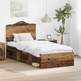  Krevetna konstrukcija Staro drvo 90 x 200 cm Čvrsto borovo drvo | shoptok.hr