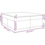  Krevet s oprugama i madracem plavi 200 x 200 cm od tkanine | shoptok.hr
