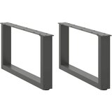 Furnova Noge kavne mizice U-oblika 2 kosa antracit 60x(30-31)cm jeklo, (21913743) | Shoptok.si