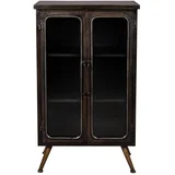črna kovinska vitrina 60x100x35 cm denza –