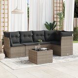  6-dijelni set vrtnih sofa od poliratana s jastucima sivi | shoptok.hr