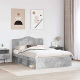  Konstrukcija postelje Beton 140 x 200 cm Masivno borovo les, (5000102572) | Shoptok.si