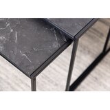Actona Mat crni stolići za kavu u setu 3 kom s pločom stola u mramornom dekoru 60x120 cm Infinity – | shoptok.hr