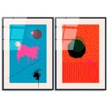 WALLXPERT dekorativna slika od kaljenog stakla (2 komada) uv 941 45 x 65 | ePonuda.com