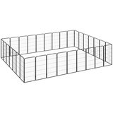 vidaXL Ograda za pse s 32 panela crna 50 x 100 cm čelik obložen prahom Cijene