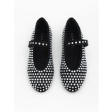 Marjin Women's Helmet and Stone Ballet Flat Shoes Mary Jane Tevila Black | Shoptok.si