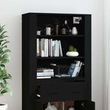  Visoka komoda crna od konstruiranog drva | shoptok.hr