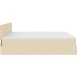 vidaXL Otomanski posteljni okvir z vzmetnico krem 200x200 cm blago, (21670865) | Shoptok.si