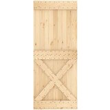  Klizna vrata s priborom za montažu 85 x 210 cm masivna borovina | shoptok.hr