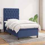  Box spring postelja z vzmetnico moder 80x200 cm blago, (20895356) Cene