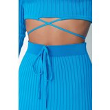 Trendyol Blue Tie Detailed Knitwear Bottom-Top Set | Shoptok.si